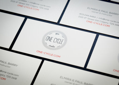 Brand Identity (business cards) Design for One Cycle Spin Studio