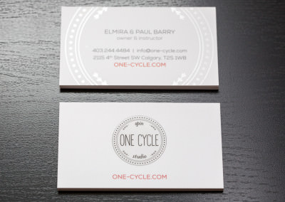 Brand Identity (business cards) Design for One Cycle Spin Studio