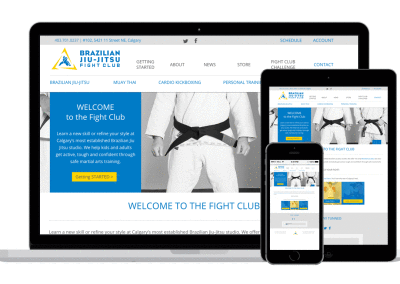 Website Design for Brazilian Jiu-Jitsu Fight Club, Martial Arts Studio