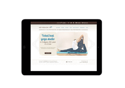 Website Design for Hot Yoga on 17th